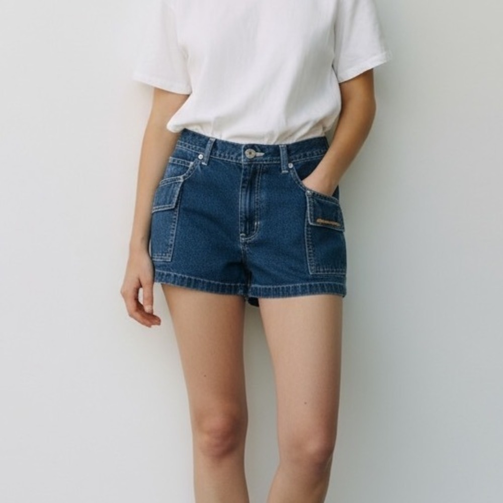 Vtg Y2K Women 4 Abercrombie & Fitch‎ Denim Shorts Jean Cargo Skater Grunge